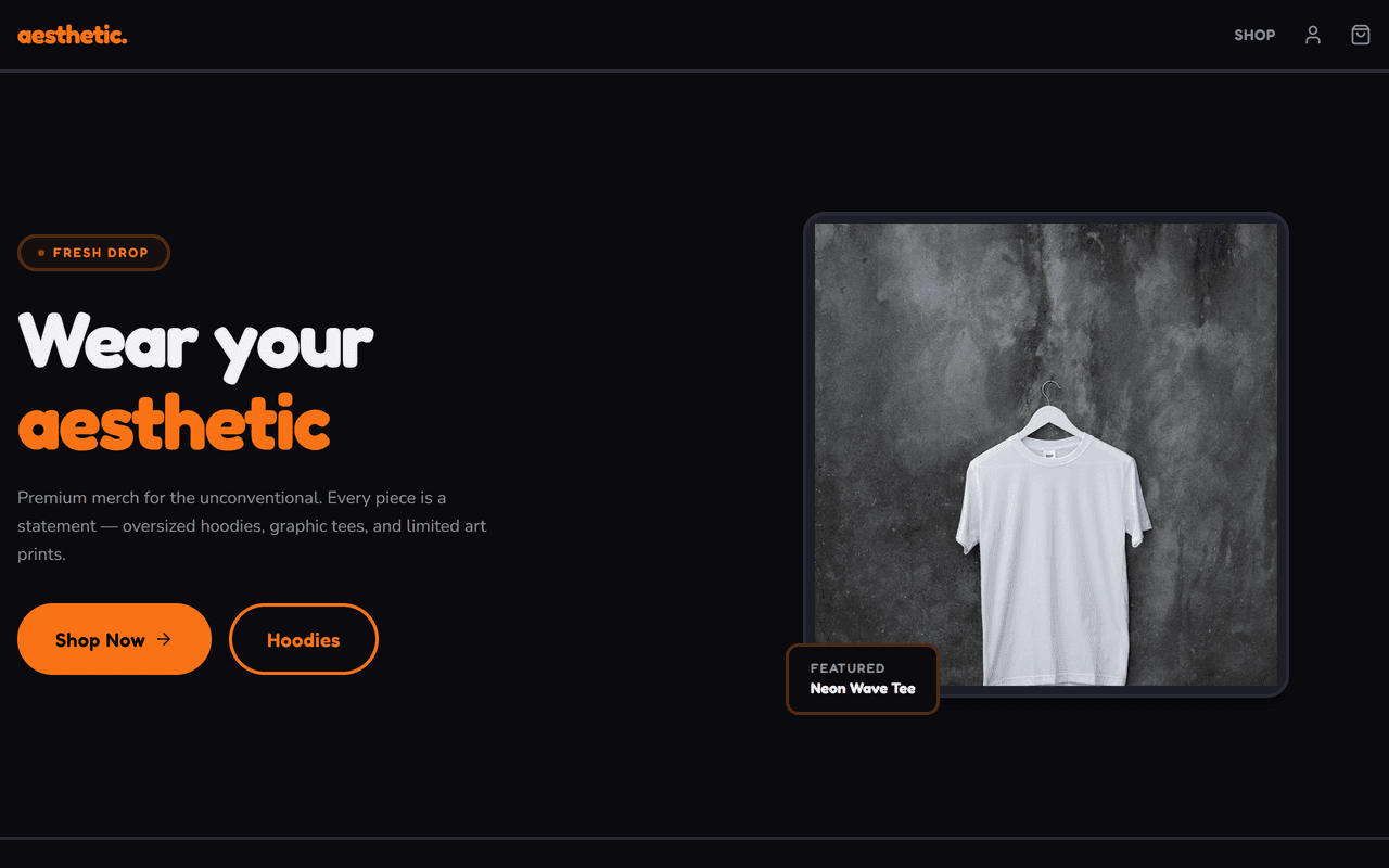 Aesthetic Store — Fullstack Ecommerce screenshot 2
