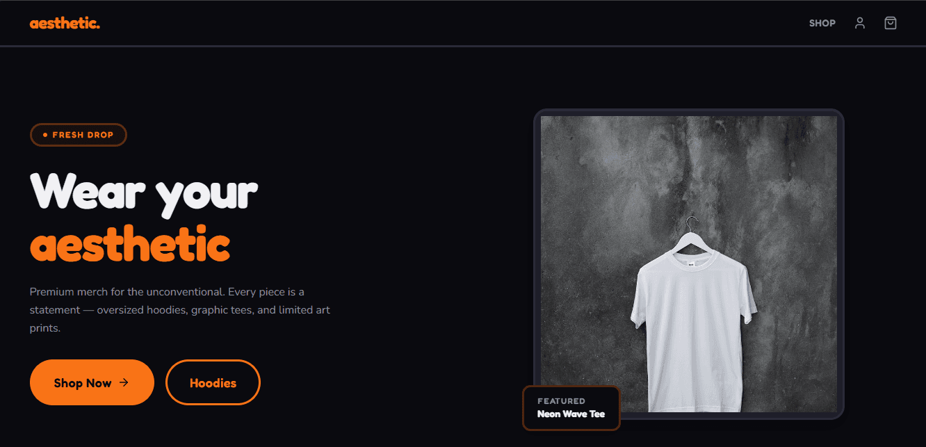 Aesthetic Store — Fullstack Ecommerce main screenshot