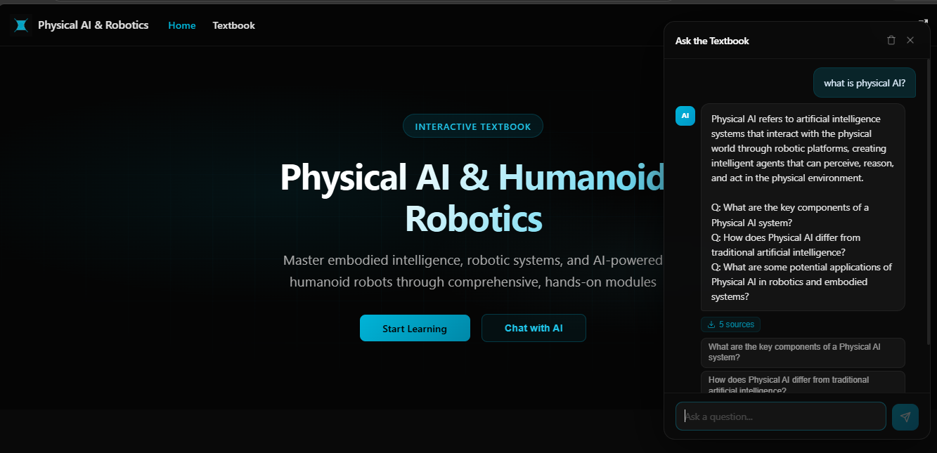 Physical AI & Humanoid Robotics Textbook